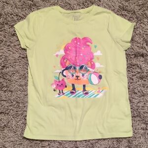 ❤️4/$20 The Children's Place Light Green Tee with Fun Cat Design